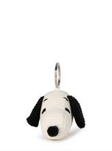 Load image into Gallery viewer, BON TON TOYS SNOOPY HEAD CORDUROY KEYCHAIN  CREAM 4.5 CM-2 INCH
