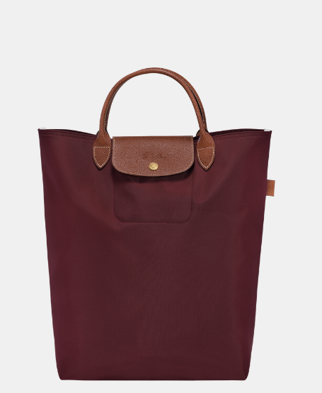 LONGCHAMP LE PLIAGE M TOTE BAG Burgundy - Canvas