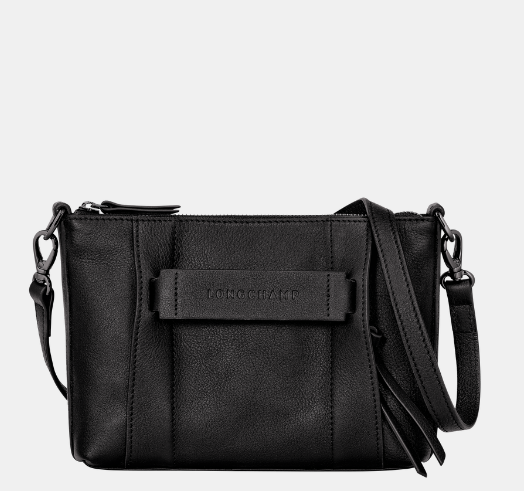 LONGCHAMP 3D S CROSSBODY BAG Black - Leather