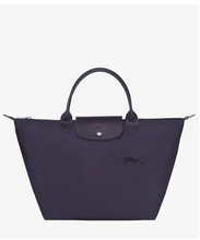 Load image into Gallery viewer, LONGCHAMP Le Pliage Green M Handbag Black - Recycled canvas
