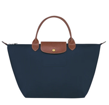 Load image into Gallery viewer, LONGCHAMP Le Pliage Green M Handbag Black - Recycled canvas
