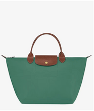 Load image into Gallery viewer, LONGCHAMP Le Pliage Green M Handbag Black - Recycled canvas
