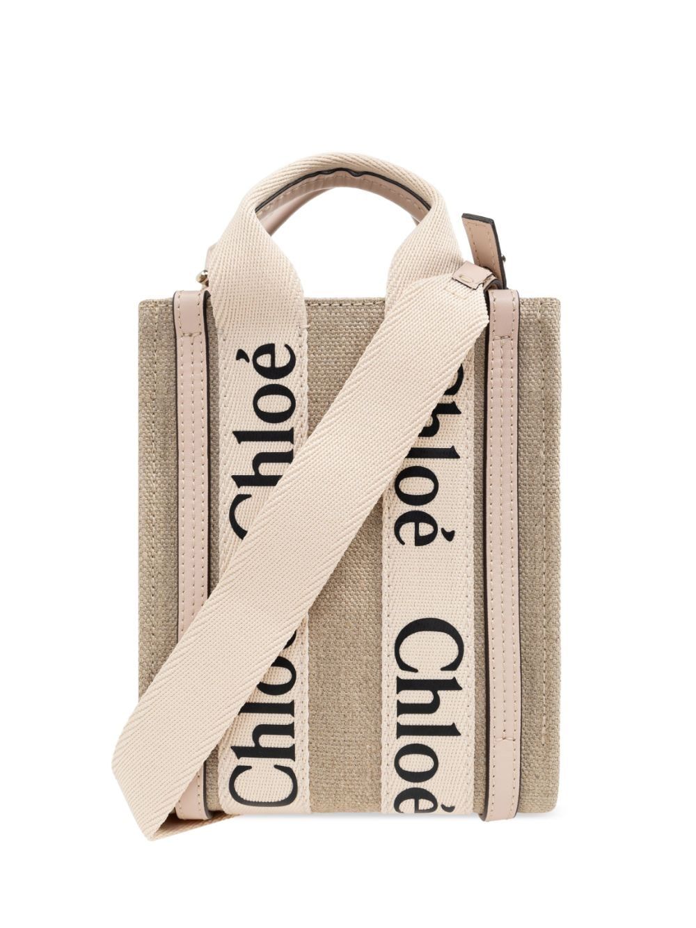 Chloe Woody linen mini bag