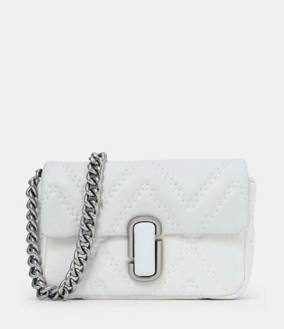 MARC JACOBS Quilted Leather J Marc Shoulder Bag_Cotton