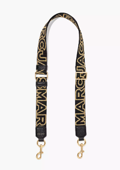 MARC JACOBS THE THIN OUTLINE LOGO WEBBING STRAP