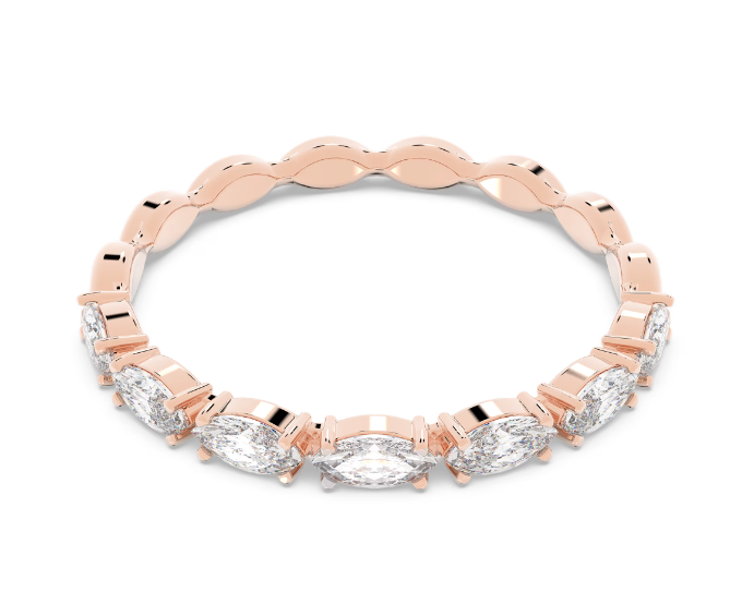 SWAROVSKI Vittore ring Marquise cut, White, Rose gold-tone plated