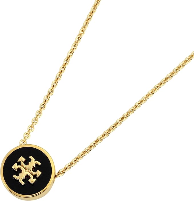 Tory Burch Pendant Necklace, Gold, Black