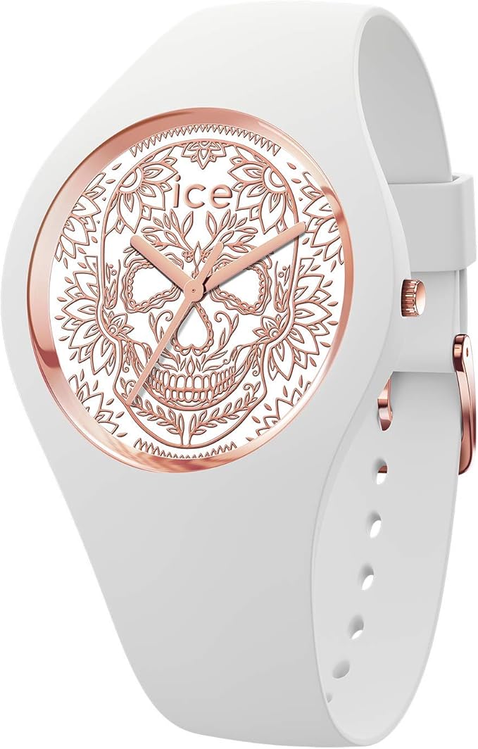 Ice Watch - ICE change Calavera white rose-gold - Women's wristwatch with silicon strap