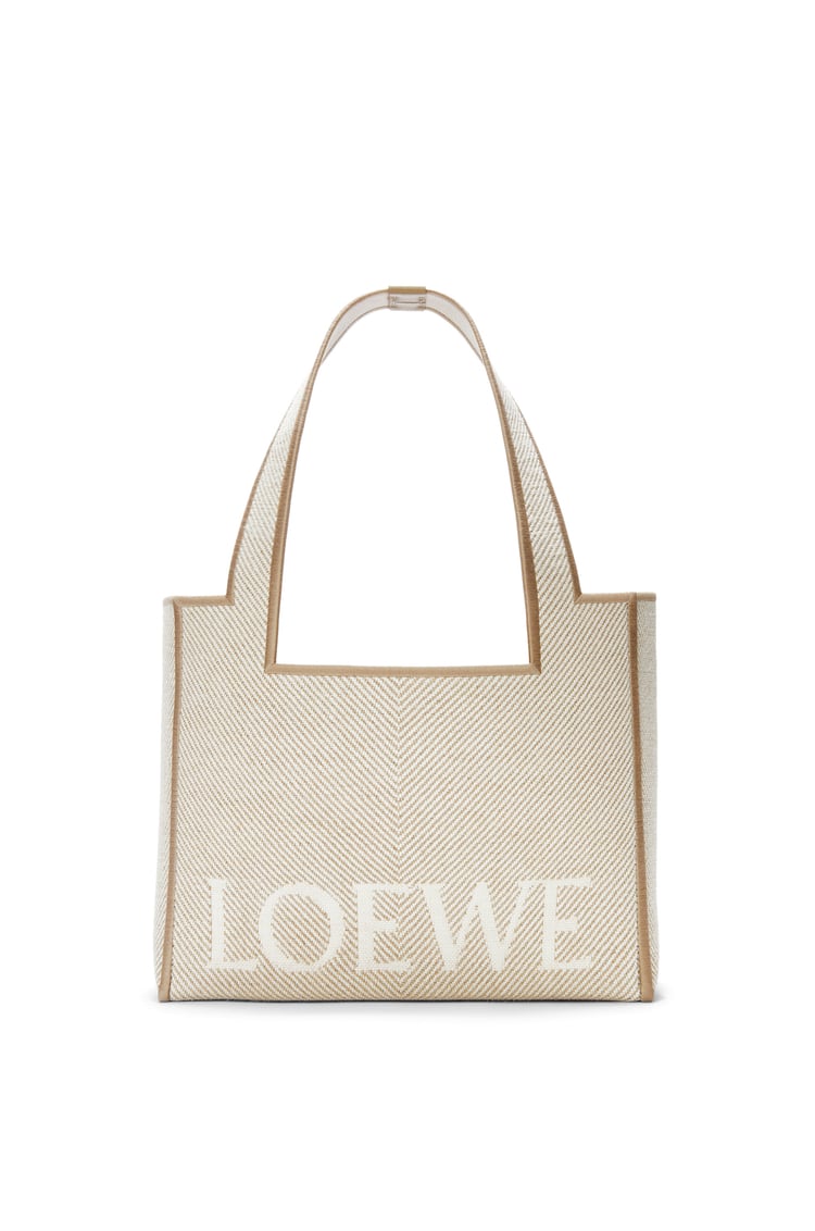 LOEWE Medium Loewe Font tote in jacquard canvas