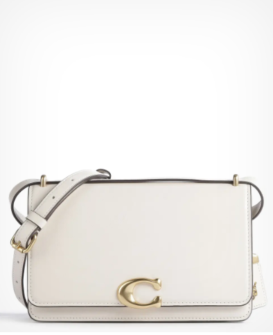 COACH Bandit Crossbody bag fine grain leather ivory