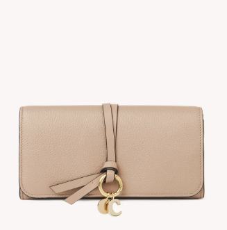 Chloe Alphabet wallet with flap in grained leather