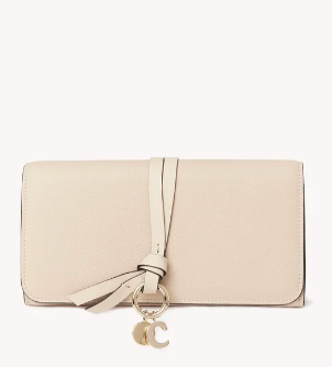 Chloe Alphabet wallet with flap in grained leather