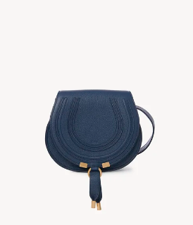 Chloe Small Marcie saddle bag in grained leather