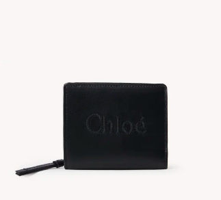 Chloe Sense compact wallet in soft leather