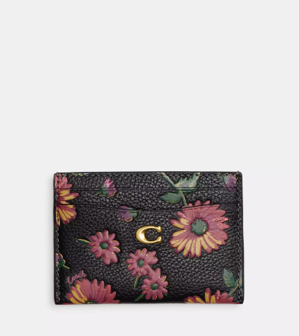 COACH Essential Card Case With Floral Print