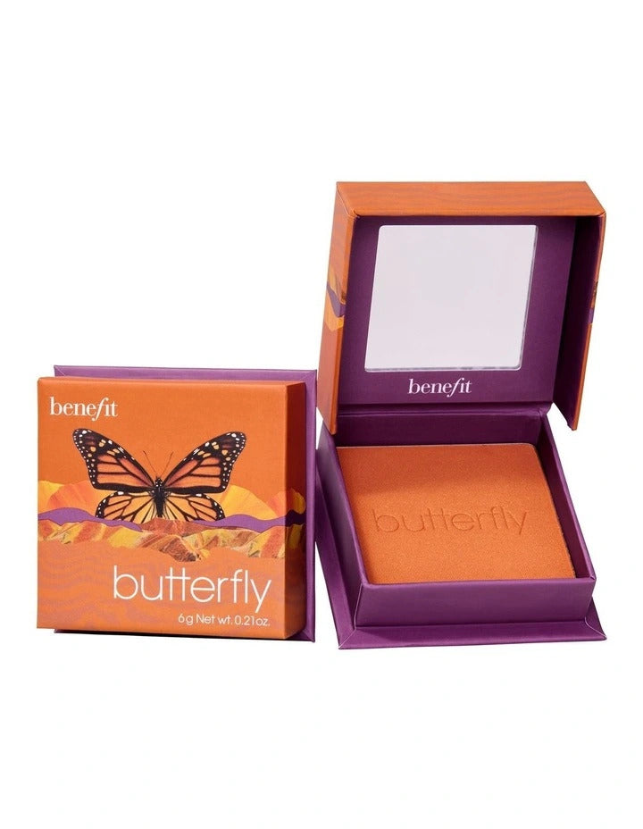 Benefit Butterfly Golden Orange Shimmer Blush Powder 6g