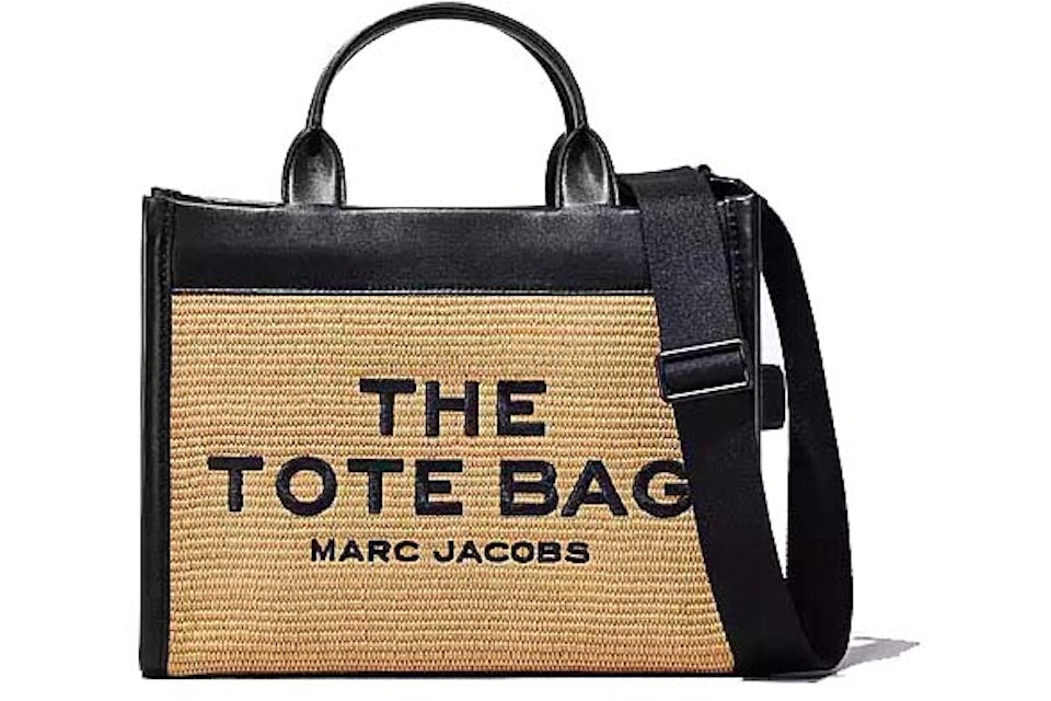 MARC JACOBS THE WOVEN MEDIUM TOTE BAG NATURAL