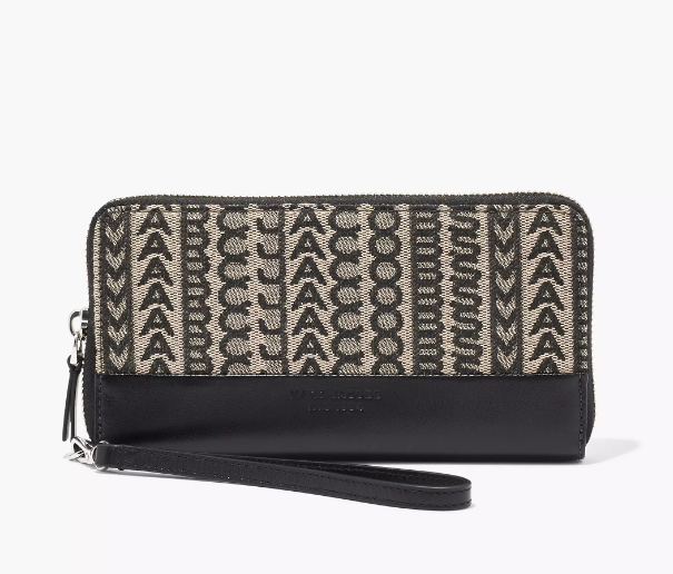 MARC JACOBS THE MONOGRAM JACQUARD CONTINENTAL WRISTLET WALLET