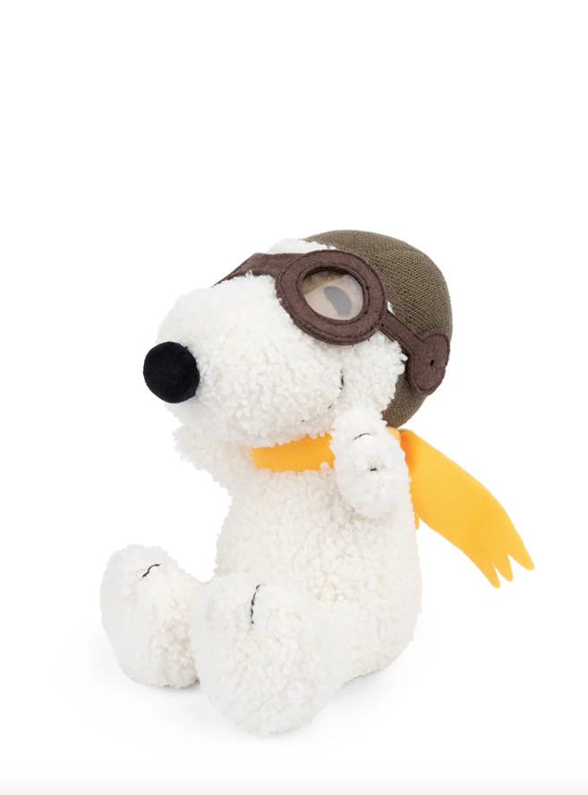BON TON TOYS Snoopy Sitting Flying Ace | Cream 20 cm - 8 inch