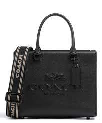 COACH Tote With Signature Canvas Detail