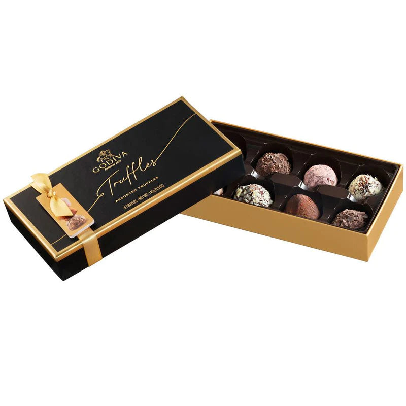 GODIVA SIGNATURE CHOCOLATE TRUFFLES GIFT BOX, 8PC