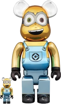 Be@rbrick Minions Bob Chrome Version 400%