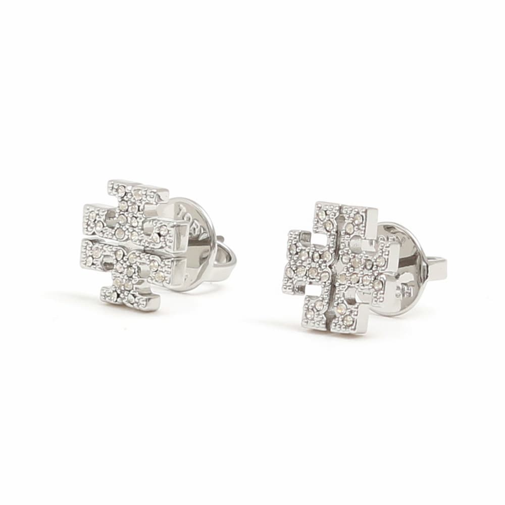 Tory Burch KIRA PAVE STUD EARRING Tory Silver