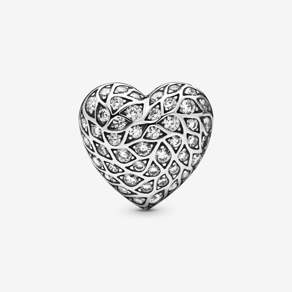 Pandora Heart sterling silver stud earring 298568C01