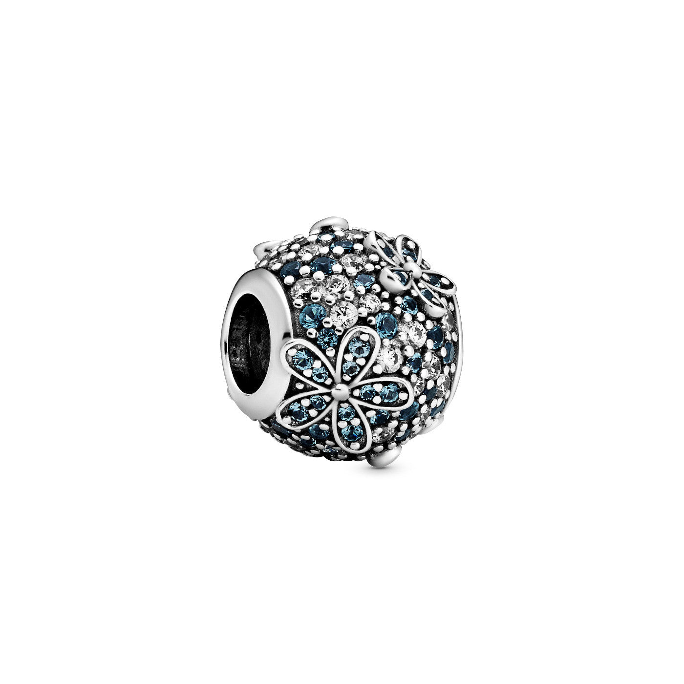 Pandora Daisy sterling silver charm with icy green crystal 798797C01