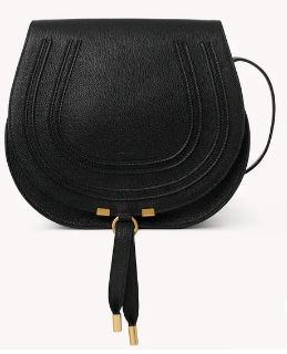 Chloe Marcie Medium Saddle Bag Black