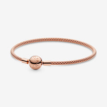 Load image into Gallery viewer, PANDORA Rose Gold Plated Mesh Bracelet 586543
