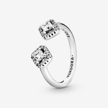 Load image into Gallery viewer, Pandora Square Sparkle Open Ring 198506C01

